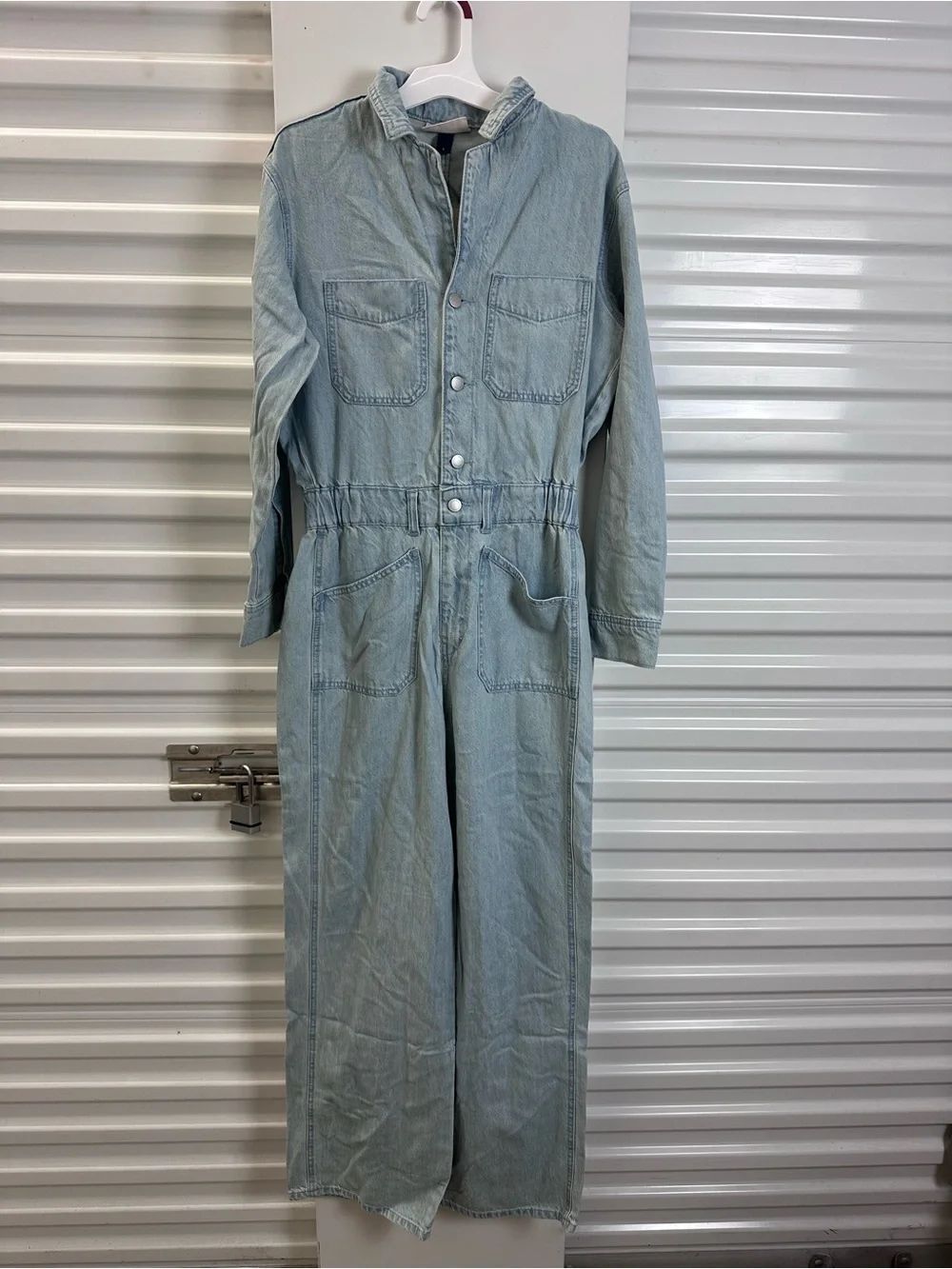 Universal Thread Light Wash Denim Utility Jumpsuit